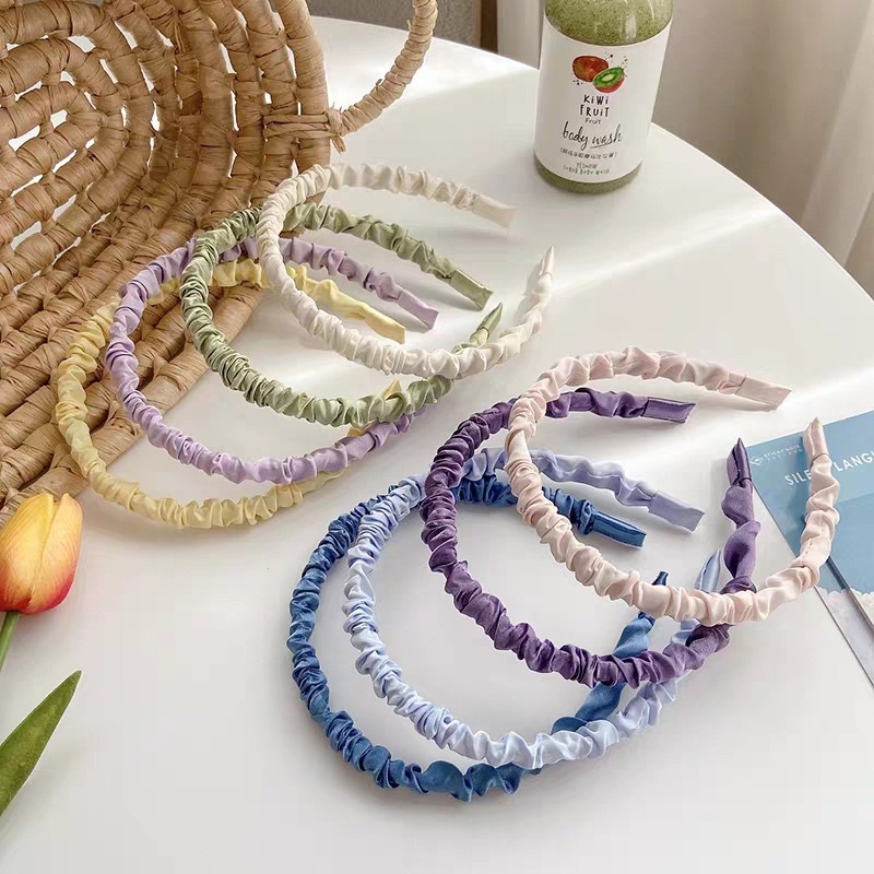 băng đô tóc màu sắc phong cách hàn quốc , cài tóc bằng vải nhiều màu