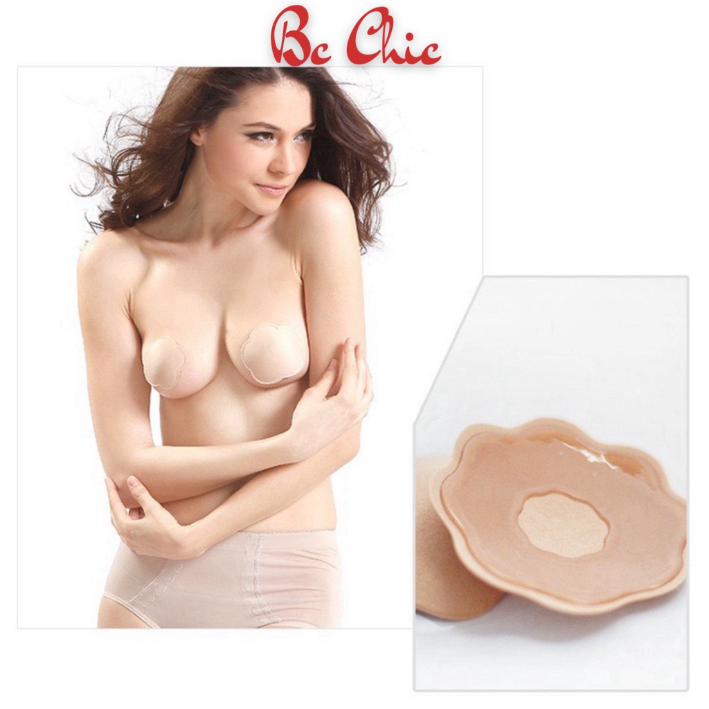 Dán ti lụa hình bông hoa siêu dính chống nước chống rơi PKP2 BC_CHIC LINGERIE