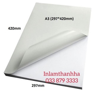 A3 Decal Oji label đế trắng 1000 tờ
