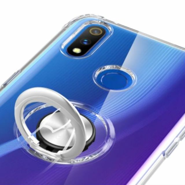 Ốp lưng Oppo Realme 3 Pro FREESHIP Từ 50k chống sốc giá đỡ Iring trong suốt