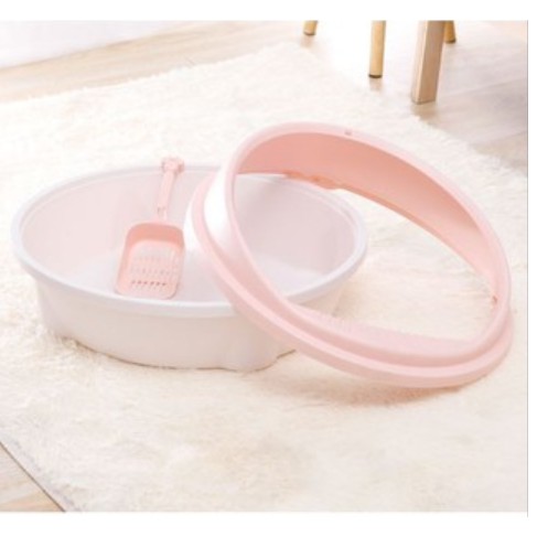 [Tặng Xẻng] Khay vệ sinh cho mèo hình trứng (M~40*36*18cm)