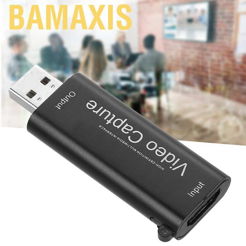 Bamaxis Video Capture Card  4K 1080P HDMI to USB 2.0 HD Record Box for PS4 Streaming Game Recording