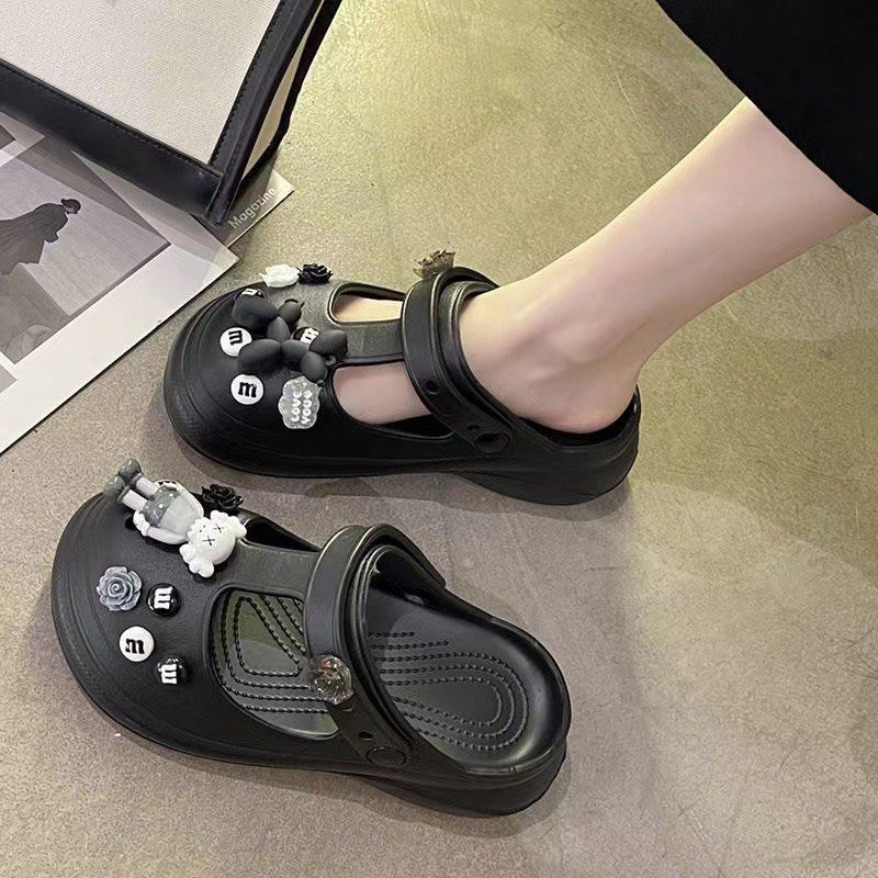 Giầy sục hở gót nữ tăng chiều cao tặng kèm  Sticker Brearbrick  siêu hot MSP2616