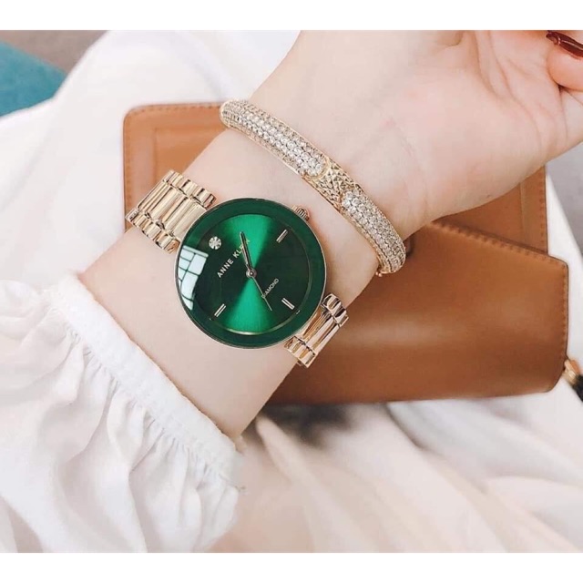 Đồng hồ nữ ANNE KLEIN model AK 1362GNRG mặt xanh ngọc lục sang thumbnail