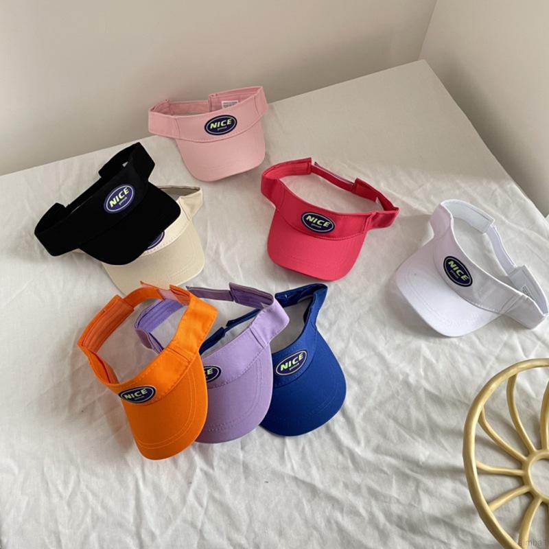 Sun Hat Children's Color Cloth Label NICE Sunscreen Neutral Hollow Top Cap
