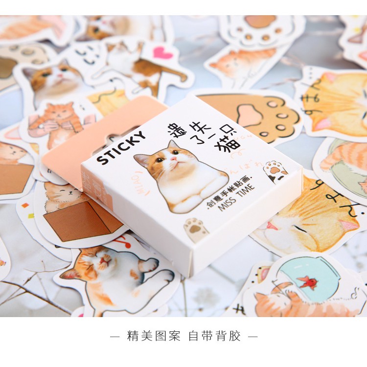 Set 46 miếng dán trang trí sổ tay họa tiết sáng tạo