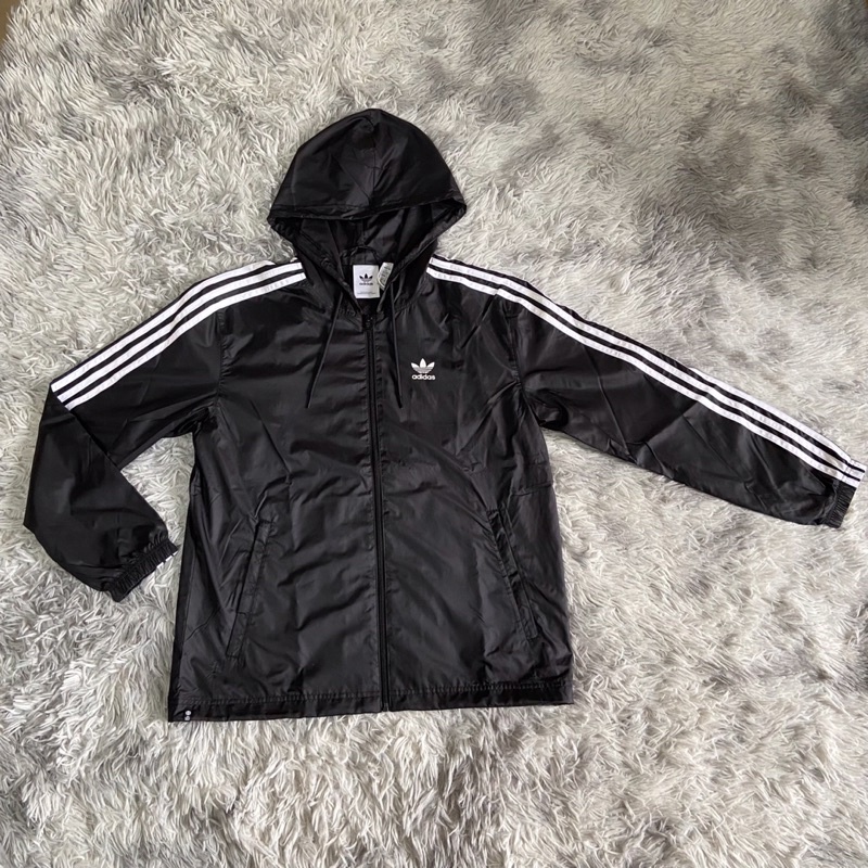 Áo gió nam Adidas ba lá màu đen - Hàng Chính Hãng
