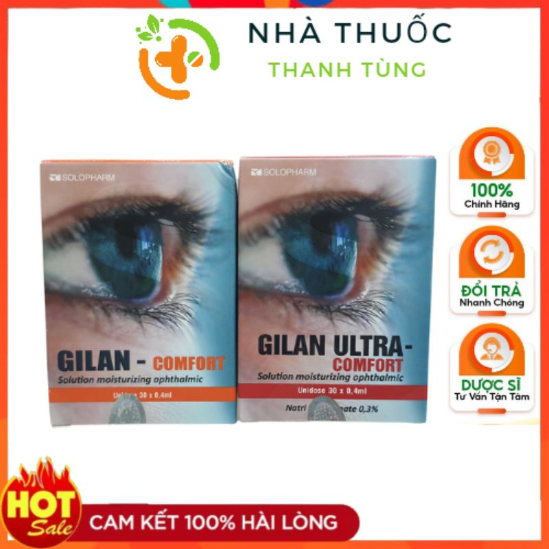 Dung dịch nhỏ mắt GILAN COMFORT và GILAN ULTRA cho đôi mắt khỏe đẹp hộp 30 ống