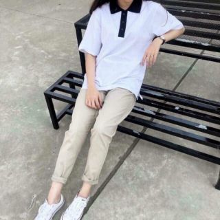 Quần xuông sắn gấu