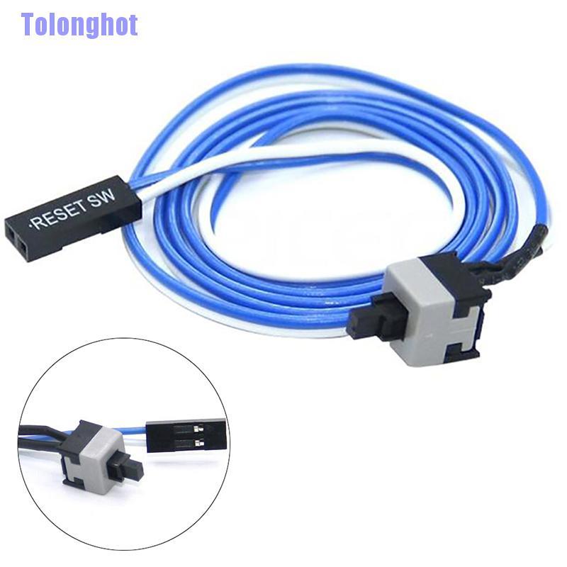 Tolonghot> 5Pcs Replacement Computer Motherboard On Off Reset Button Switch Power Cable