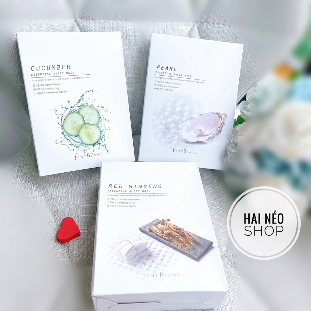 [DATE 05/22] Set 5 miếng Mặt nạ cung cấp dưỡng chất JANT BLANC ESSENTIAL SHEET MASK (Hàn Quốc)