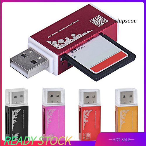Đầu Đọc Thẻ Nhớ Tất Cả Trong 1 Cổng Usb 2.0 Cho Micro Sd Sdhc Tf M2 Mmc Ms Ms Pro