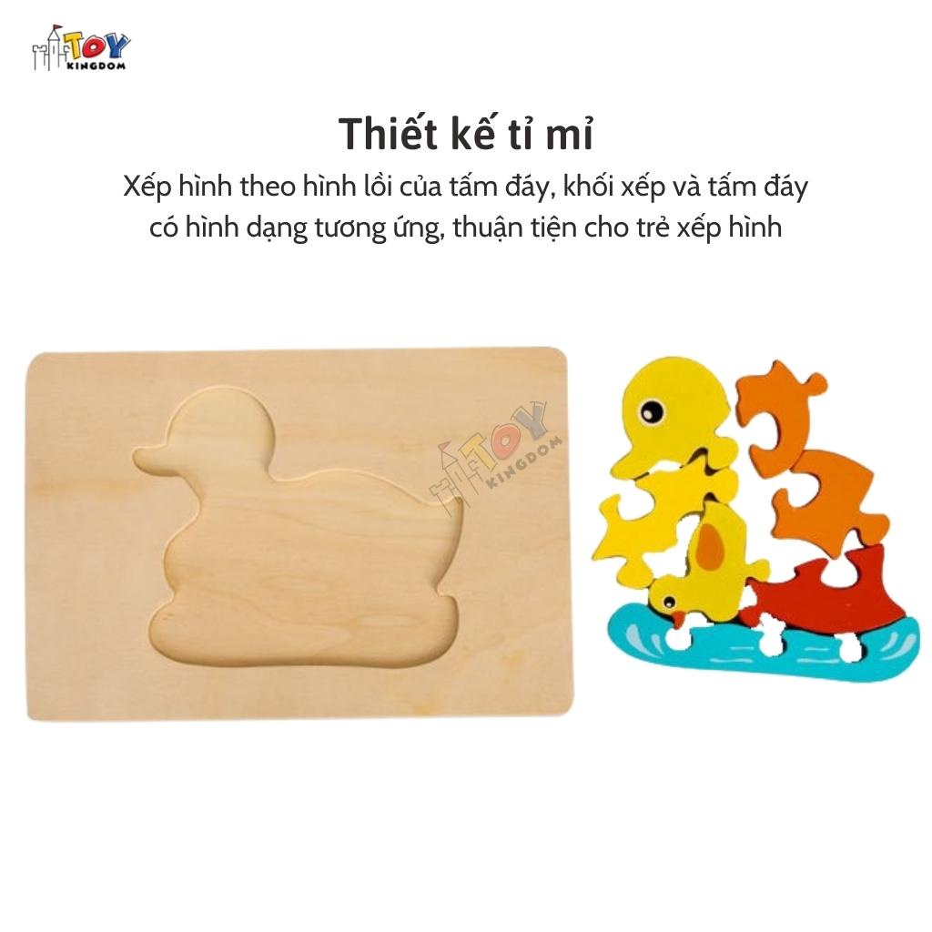 Đồ Chơi Xếp Hình Gỗ Ahihi Theo Chủ Đề Con Vật, Ô tô …, Miếng Ghép To, Xếp Hình An Toàn Dành Cho Bé Từ 1 Tuổi