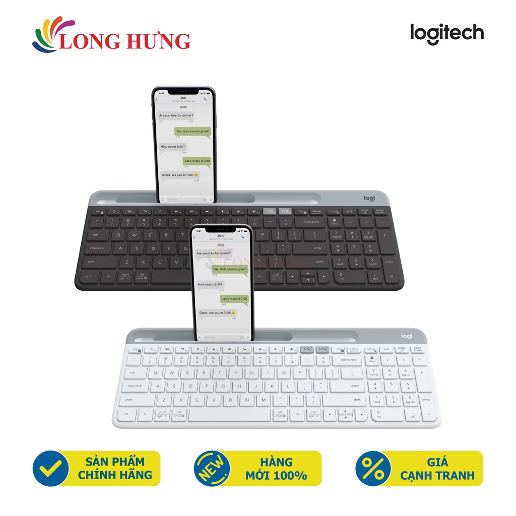 Bàn phím không dây Bluetooth Logitech K580 - Hàng chính hãng