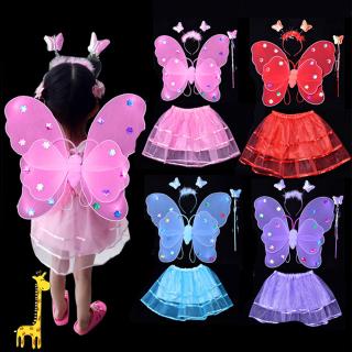 Set váy xòe + đôi cánh thiên thần dành cho bé