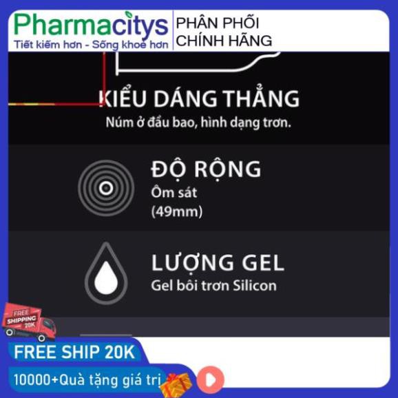 [Che Tên] [KING DUREX] Bao cao su Durex Kingtex vừa vặn với kích thước đa số đàn ông người Việt (12 bao/1 hộp bcs)