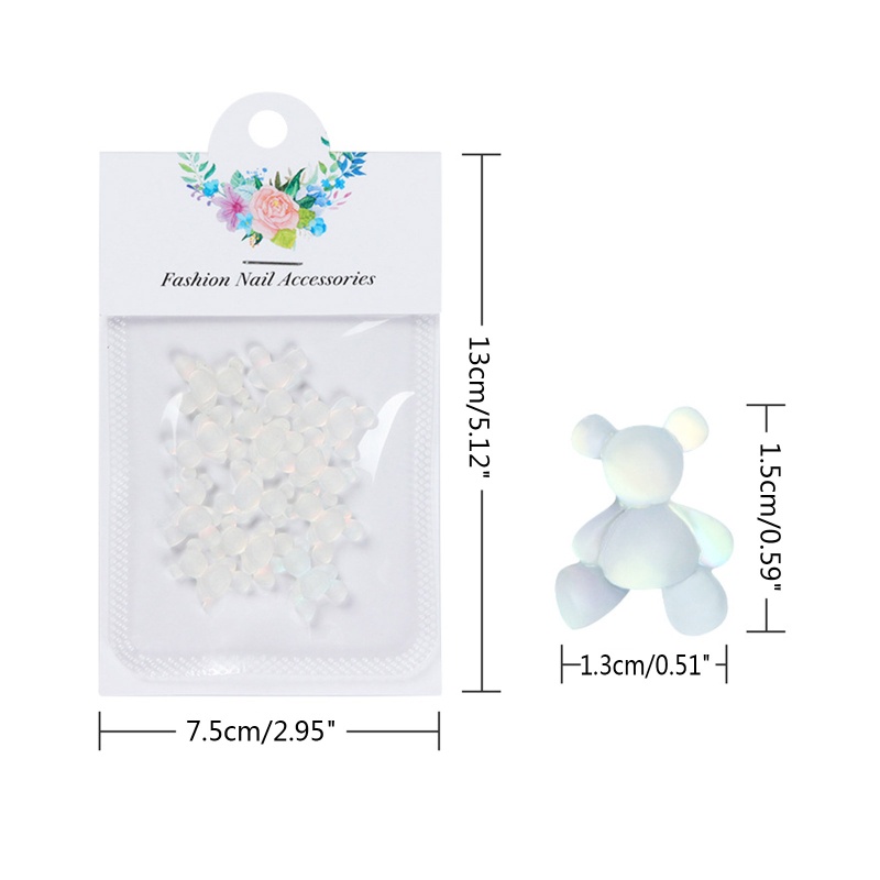 Phụ Kiện Trang Trí Móng Tay Hình Gấu Gummy 3D DIY