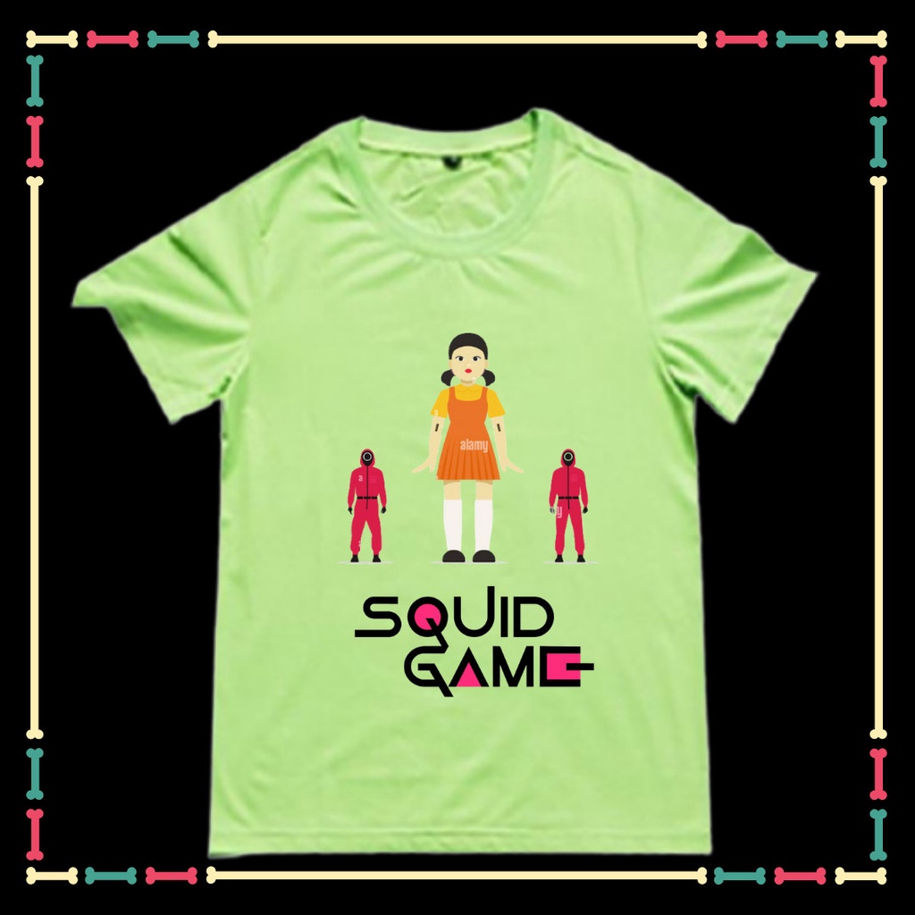 Áo thun Trò Chơi Con Mực Squid Game cho trẻ em đủ size áo từ 10kg đến 90kg
