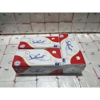 GIẤY RÚT ĐA NĂNG giấy ăn giấy lau tay SILKWELL hàng chính hãng 100 TỜ 2 LỚP