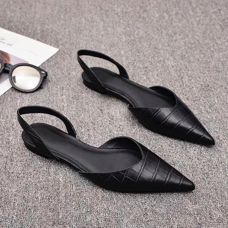 Giày sabo thấp 1 phân mũi nhọn hậu dây xăng đan xinh xắn TT200