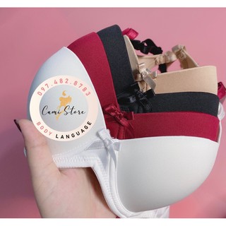 Áo lót lovely mút mỏng trơn, nơ