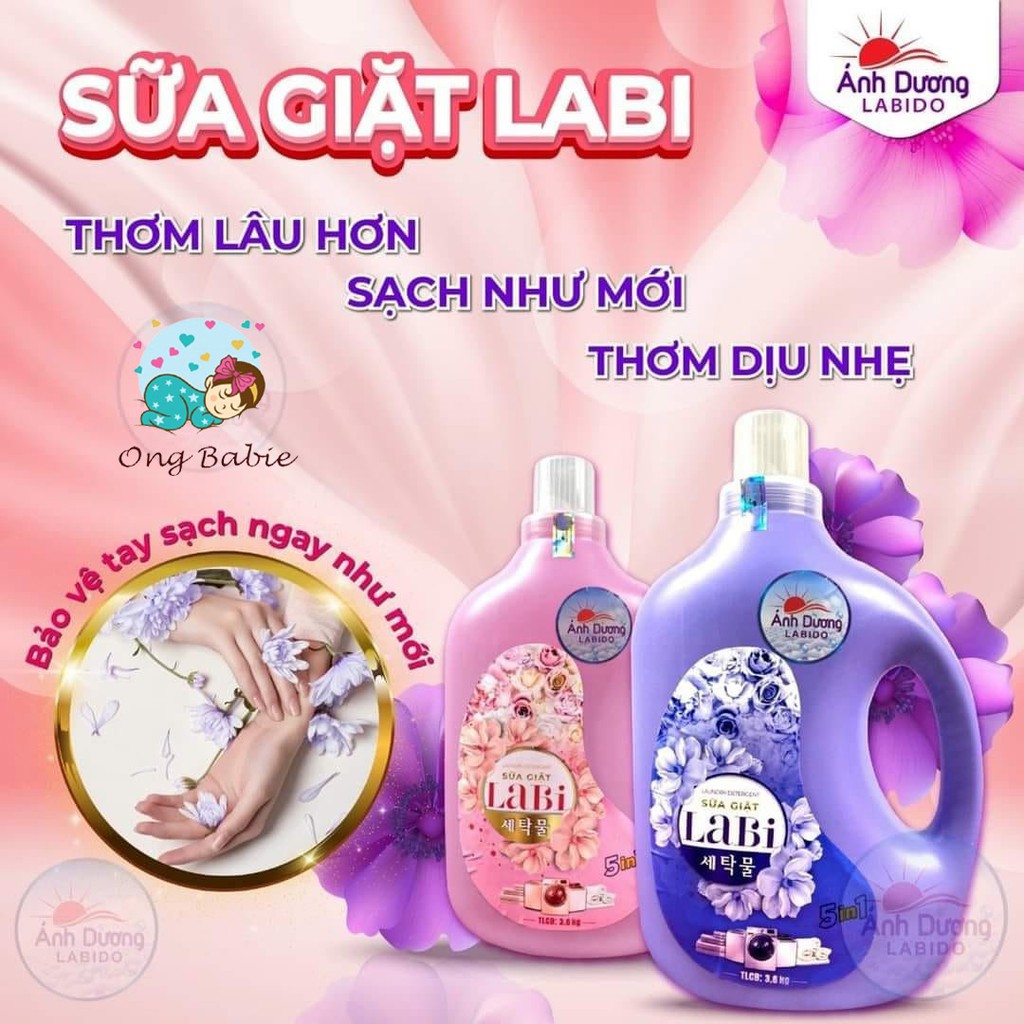 [XẢ KHO] SỮA GIẶT LABI CÔNG NGHỆ HÀN QUỐC SIÊU THƠM- 5 OR 1 Ongbabie.shop