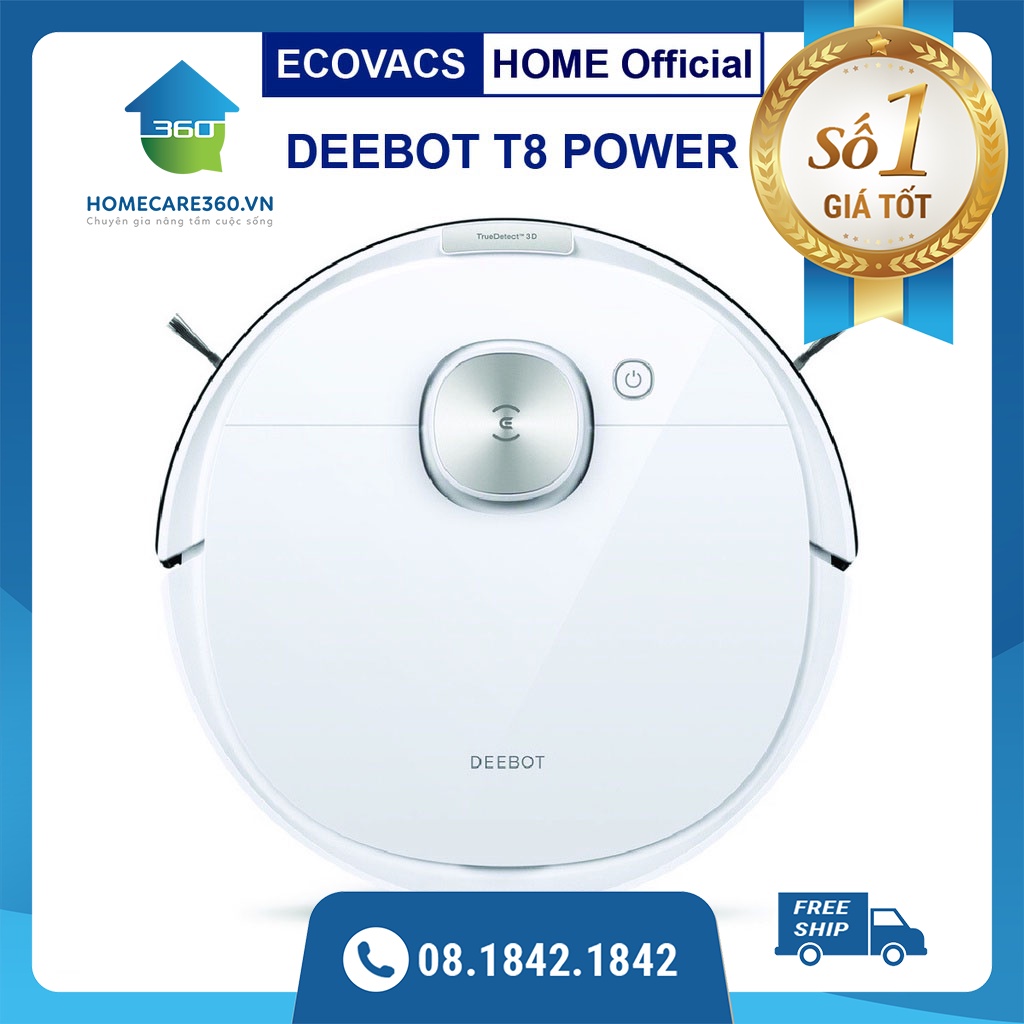 Robot hút bụi lau nhà Ecovacs Deebot T8 Power - Hàng Trưng Bày