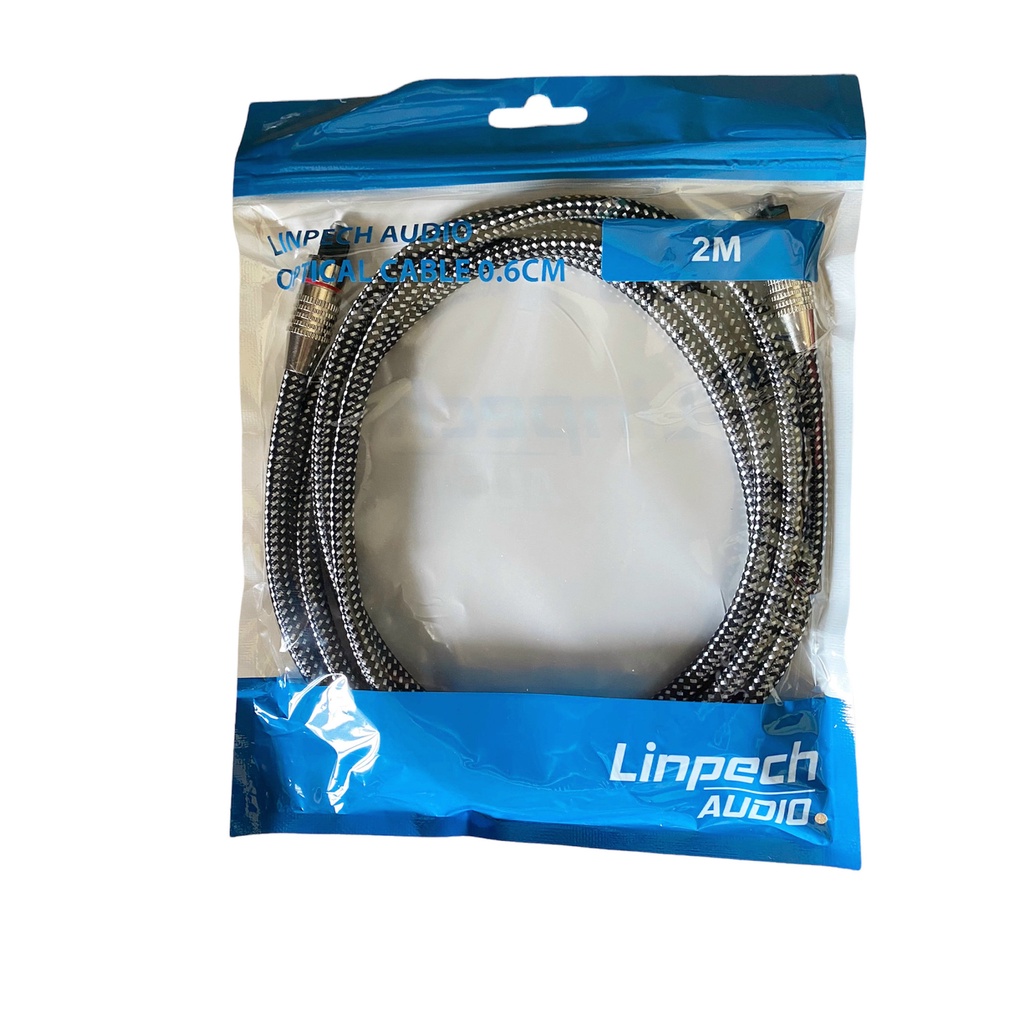 Dây Cáp Quang Âm Thanh Optical Bọc Dù 2M Sợi To 0.6cm. Hàng Cao Cấp Chính Hãng Linpech