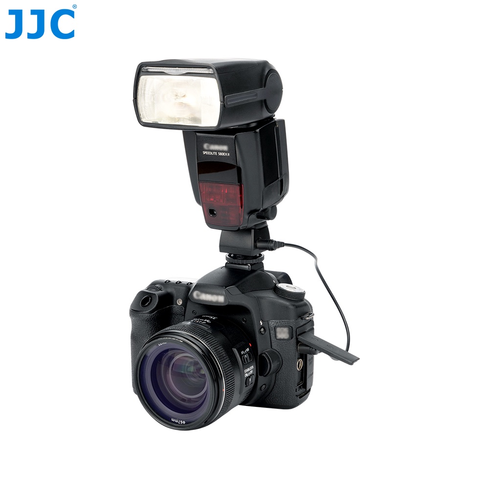 Bộ chuyển đổi hotshoe JJC phổ thông với cổng đồng bộ hóa PC &amp; 3.5mm cho máy ảnh/ không có đầu nối nhấp nháy bên ngoài