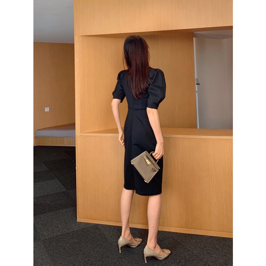 Váy Tay Bồng Xếp Ly Eo Bút Chì Eclipse Clothing Đầm Công Sở Đi Làm Dạo Phố & Dự Tiệc