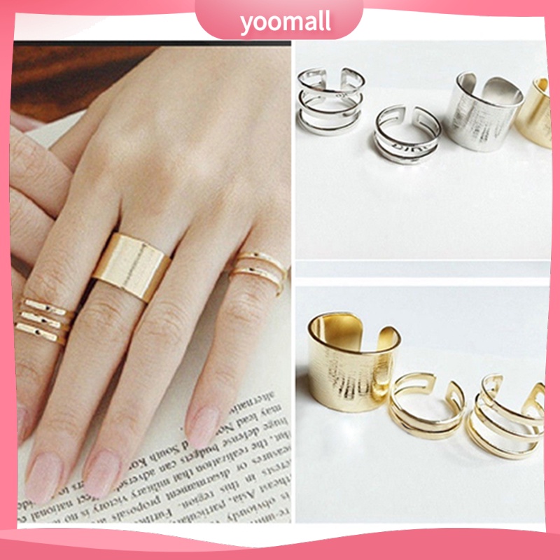 Bộ 3 nhẫn hở thiết kế ấn tượng