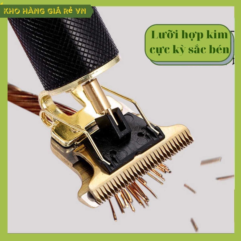 Tông đơ cắt tóc chấn viền cao cấp tạo kiểu phong cách chuyên nghiệp vintage model T9 pin sạc12000ma hàng nội địa Trung