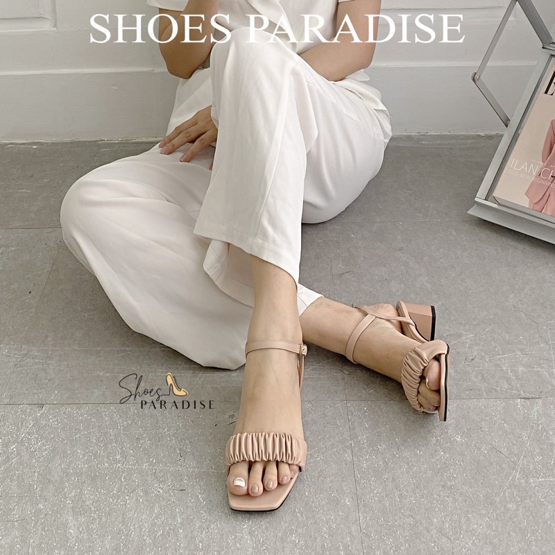 Giày cao gót nữ giày sandal cao gót 5p đế vuông giày sandal đế cao shoes paradise sh011