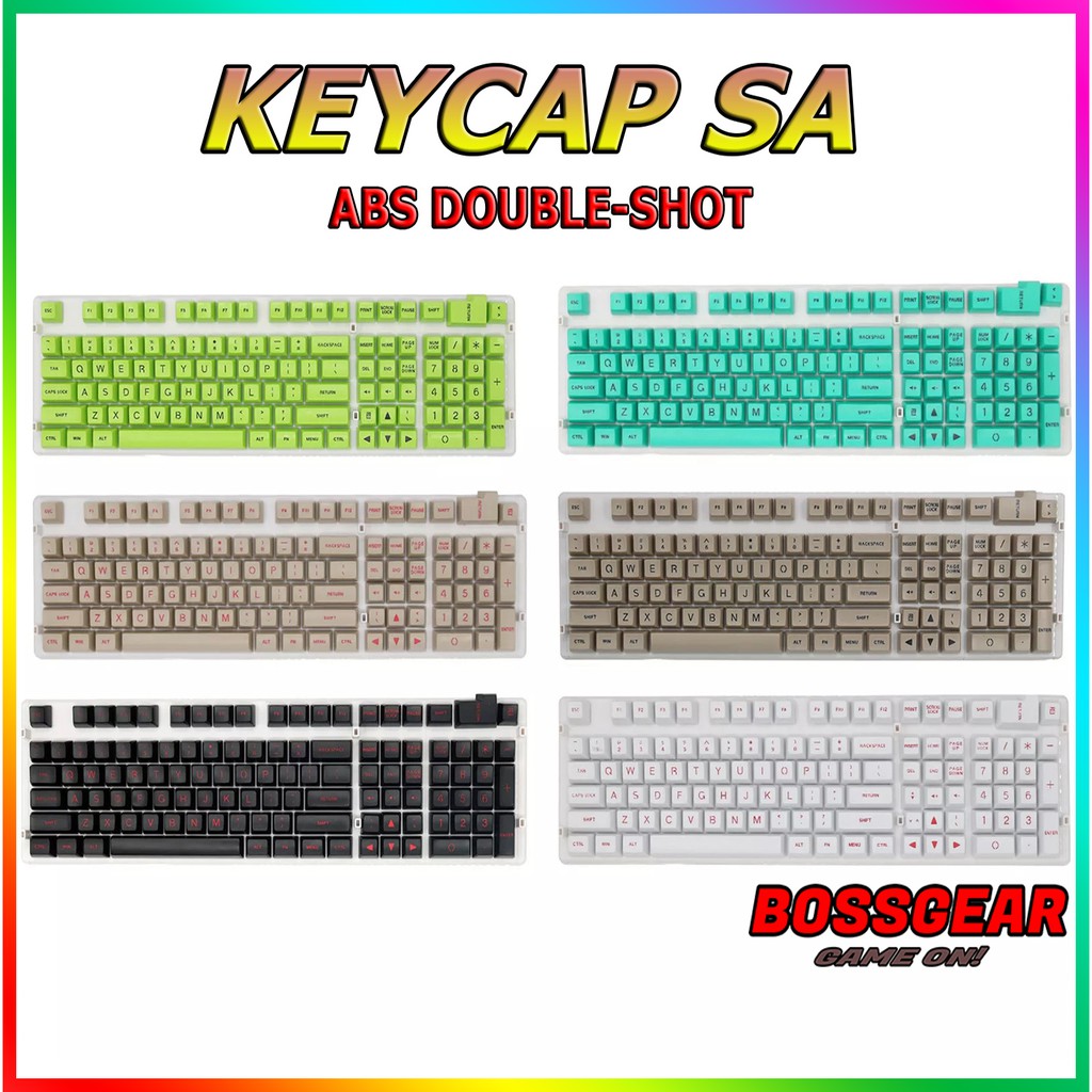 [Mã SKAMSALE03 giảm 10% đơn 200k] Bộ Keycap SA 112 Phím ABS Double Shot ( Thick ABS, SA Profile, Ansi Layout)