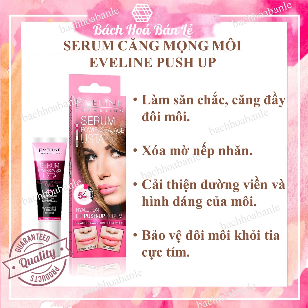 SERUM CĂNG MỌNG MÔI EVELINE HYALURON LIP PUsh