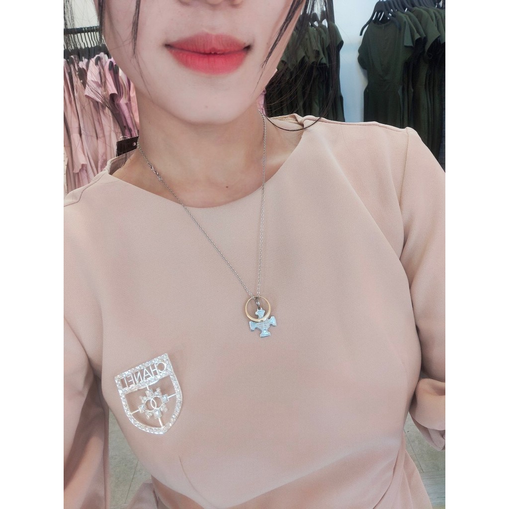 ĐẦM ÔM TAY BỒNG K057 - TIIN STORE (Hàng may thiết kế ,ảnh thật shop tự chụp)