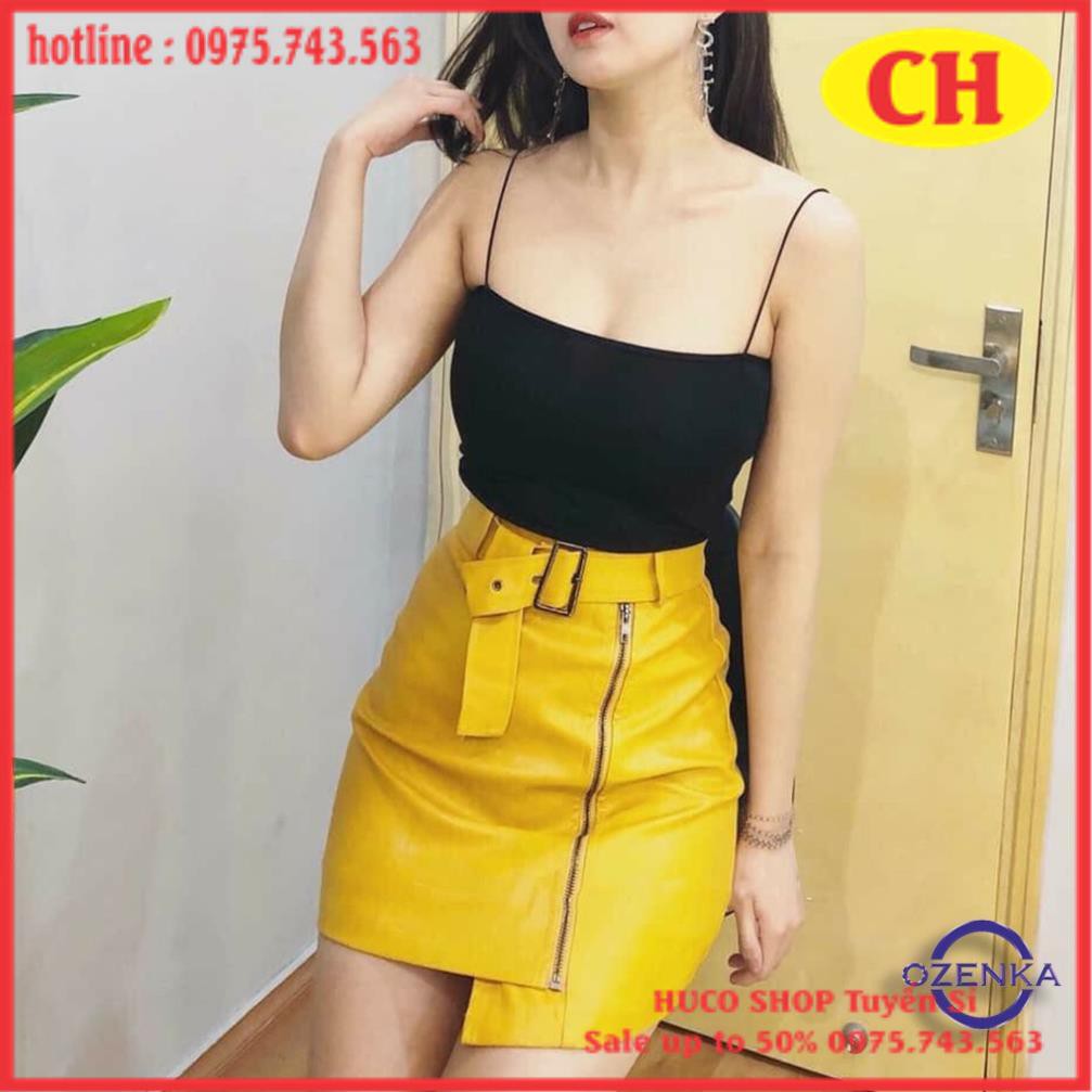 Áo 2 dây sợi bún thun đẹp 100% cotton đen trắng , áo croptop ôm mặc trong siêu mát freesize tôn dáng dễ phối đồ