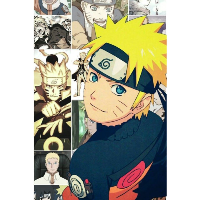 Tấm Áp Phích Treo Tường Trang Trí Phòng Khách / Phòng Ngủ Hình Naruto Độc Đáo