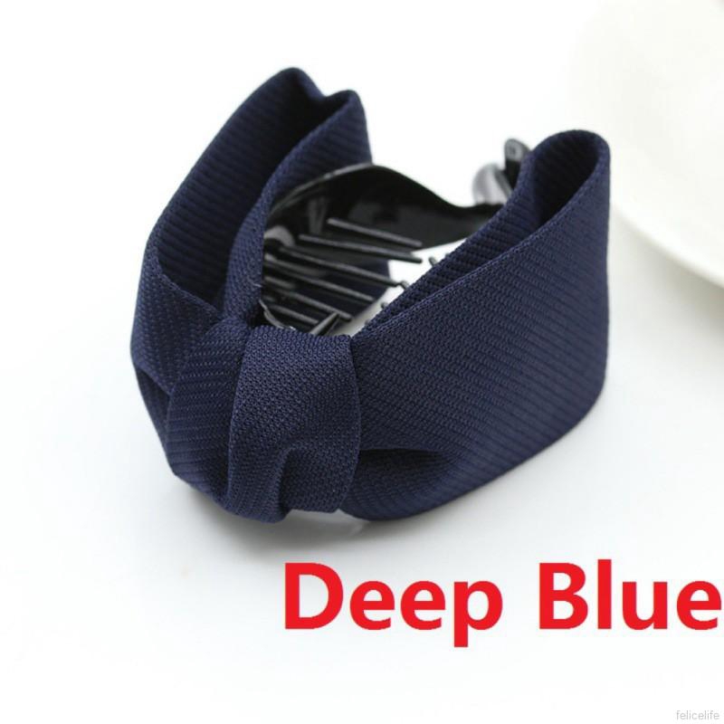 Kẹp tóc đính nơ vải dễ thương dành cho nữ