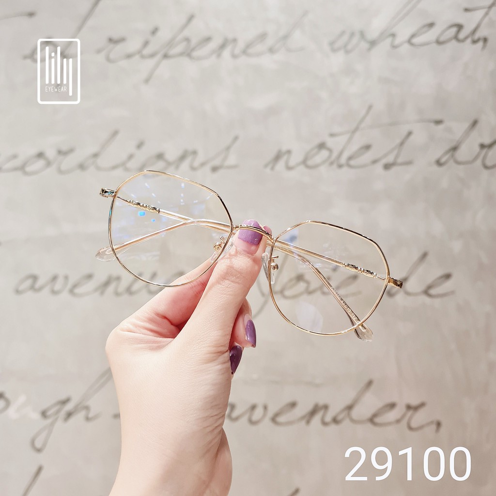 Gọng kính cận nữ kim loại Lilyeyewear mắt tròn thanh mảnh nhẹ nhàng màu sắc thời trang 29100 | BigBuy360 - bigbuy360.vn