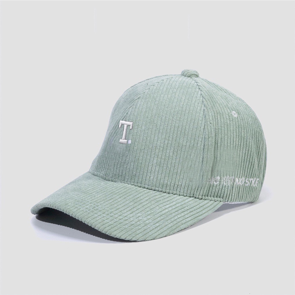 Mũ Lưỡi Trai Nón Kết Nhung Cao Cấp Thêu Chữ T Nhung Gân 480B Phong Cách Ulzzang Form Unisex Nam Nữ - Hazo