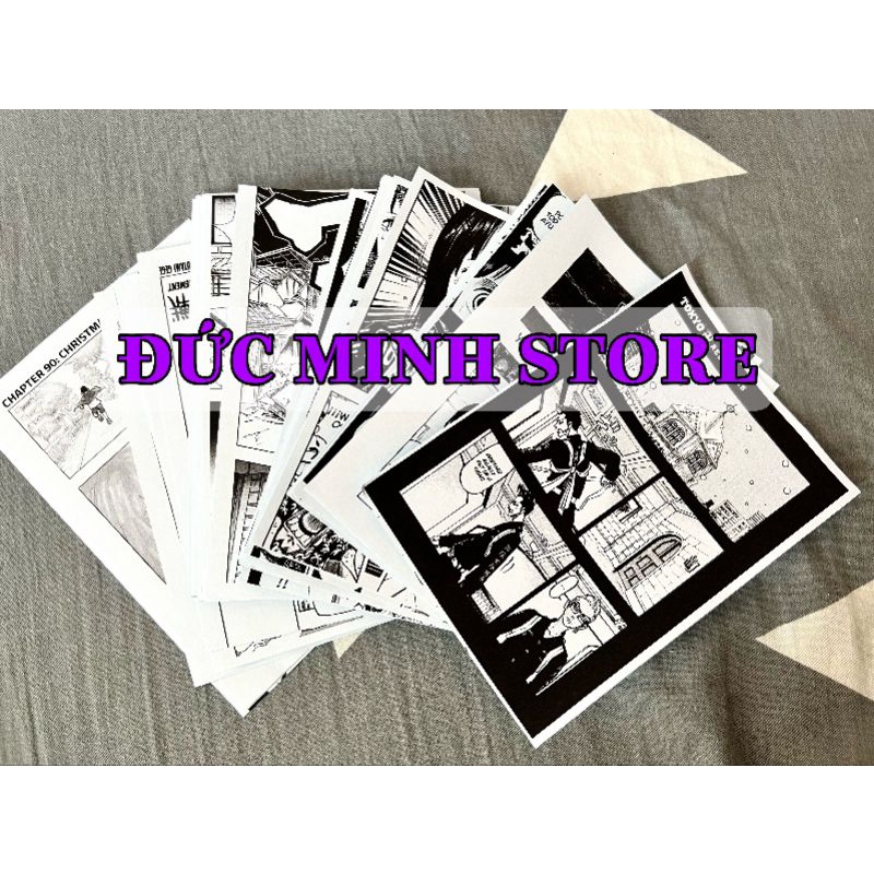 MANGA dán tường có keo sẵn, One Piece, Tokyo Revengers, Jujutsu Kaisen, Kimetsu no Yaiba, decor góc học tập làm việc