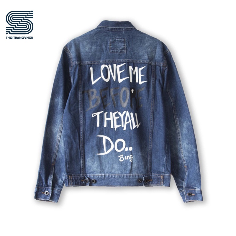 Áo khoác jean nam, demin jacket in chữ Love trẻ trung, năng động Sonvnxk - AJZR744