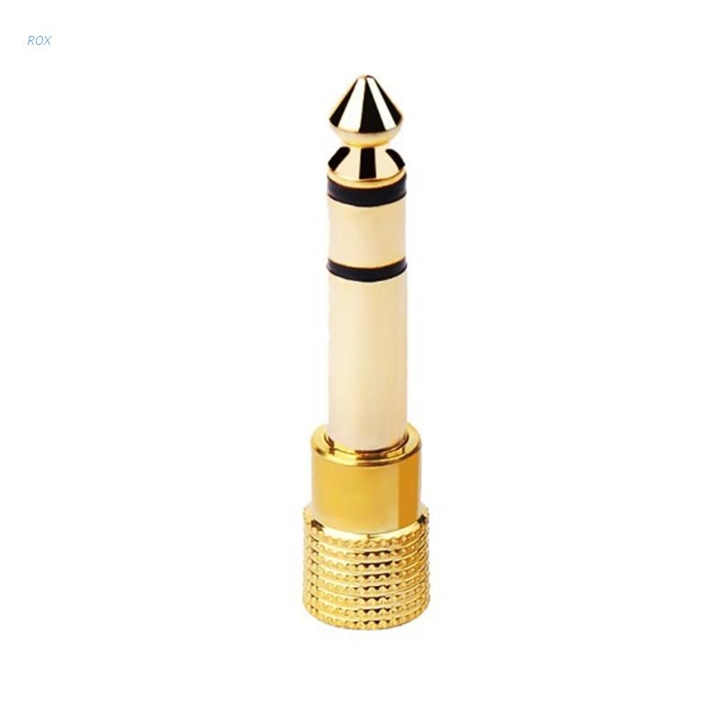 Đầu cắm âm thanh chuyển đổi đầu đực 6.35mm sang đầu cái 3.5mm mạ vàng