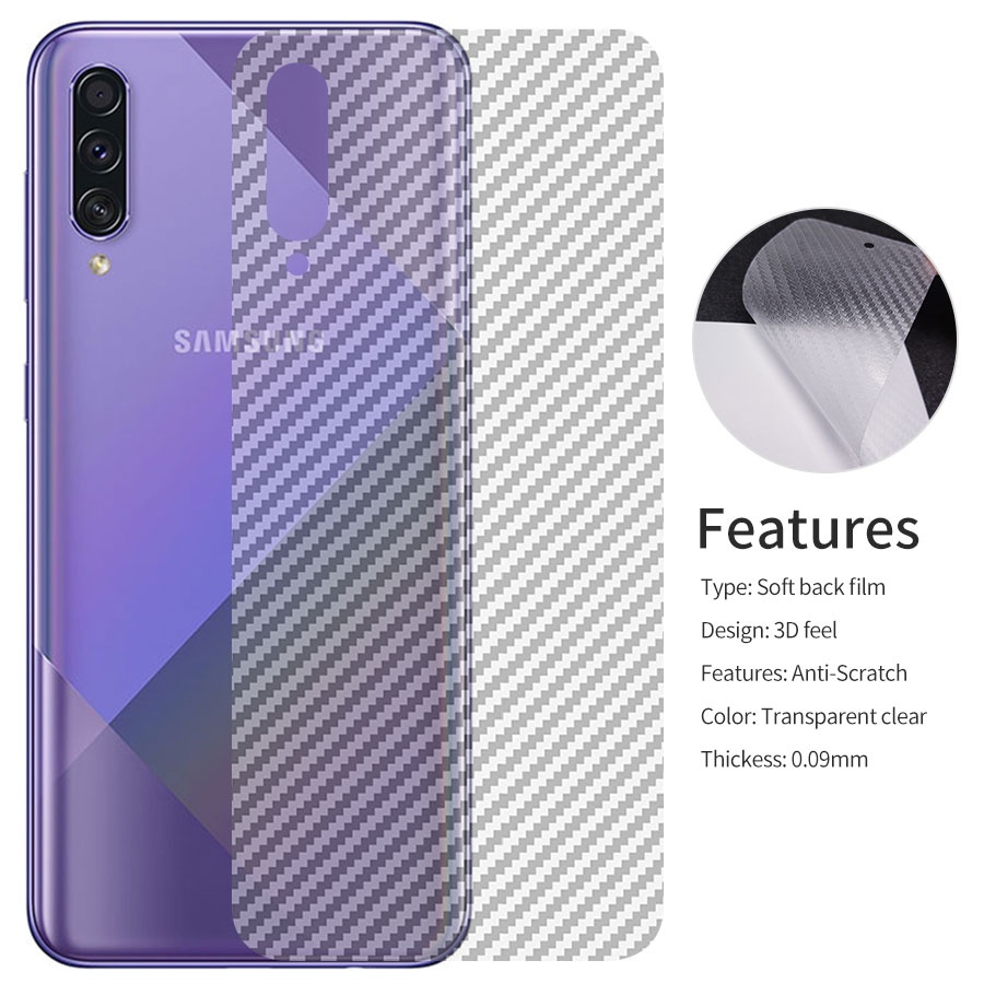 （2 miếng）Dán Lưng Điện Thoại Cacbon Chống Vân Tay cho Samsung Galaxy A14 A24 A34 A54 A04 A04S A10 A20 A30 A50 A10S A20S A30S A50S A02S A03S A21S A01 A11 A31 A51 A71 A12 A22 A32 A42 A52 A72 A52S A13 A23 A33 A53 A73
