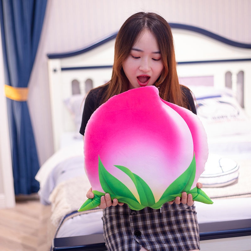 Gối Nhồi Bông Hình Trái Đào Ngộ Nghĩnh Đáng Yêu