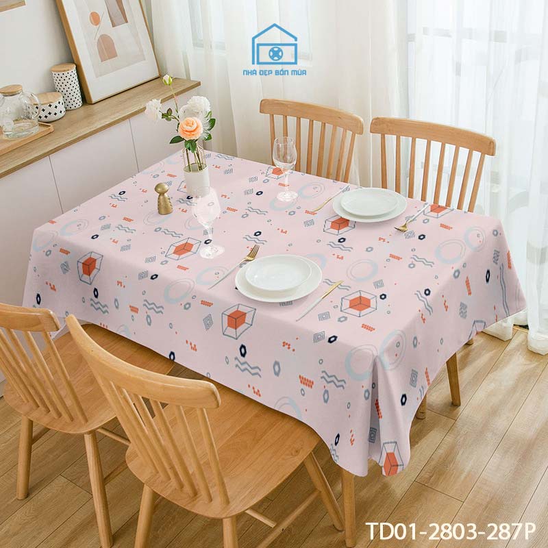 Khăn trải bàn vintage Tín Phát Decor, trải bàn ăn, bàn phòng khách, trải picnic phong cách Bắc Âu sang trọng