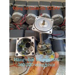 Động cơ giảm tốc 12-24v bánh răng kim loại