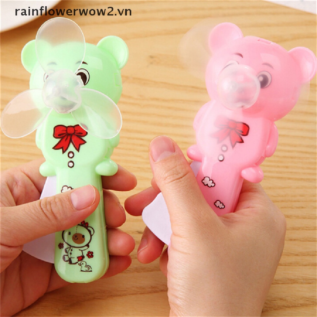 1 Quạt Làm Mát Mini Cầm Tay Hình Gấu Dễ Thương Cho Bé