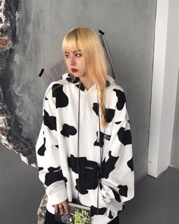Hoodie hình bò sữa cute